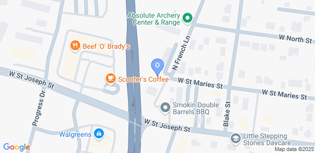 Map to Overtime Nutrition and Fitness | Perryville